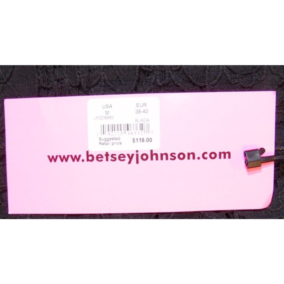 Betsey Johnson Dress Med Black Lace Overlay Bodycon Mini NWT - Picture 11 of 11